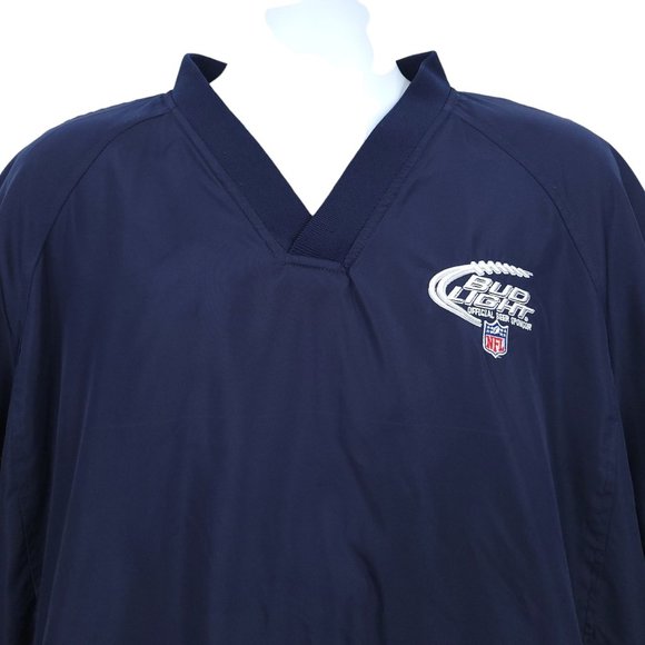 Dunbrooke Pullover V Neck Jacket NFL Bud Light Mens Size XL Side Zip Embroidered - Picture 4 of 16